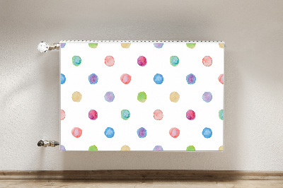 Decorative radiator cover Colorful dots