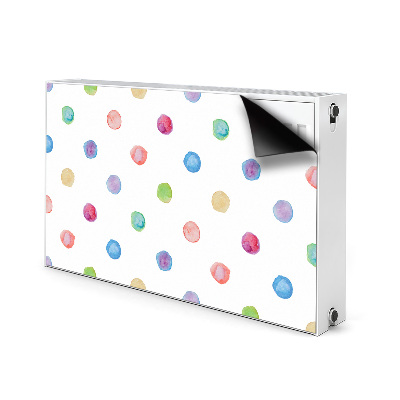 Decorative radiator cover Colorful dots