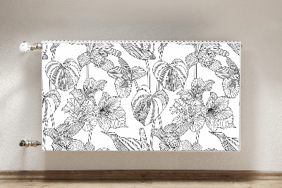 Printed radiator mat Contours flowers