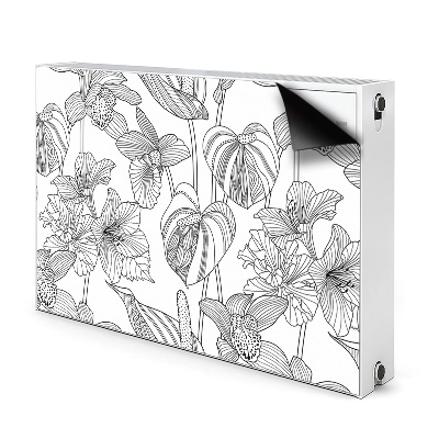 Printed radiator mat Contours flowers