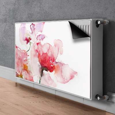 Radiator cover Watercolor flowers