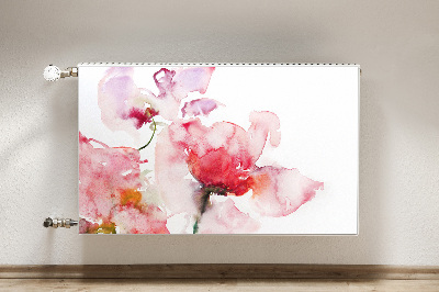 Radiator cover Watercolor flowers