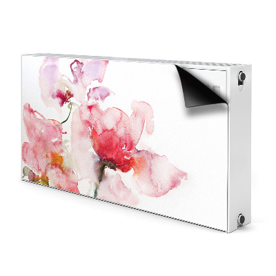 Radiator cover Watercolor flowers