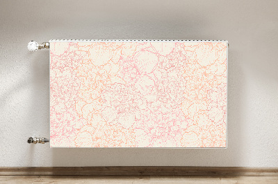 Decorative radiator mat Pink peonies