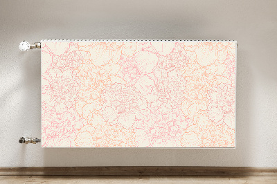 Decorative radiator mat Pink peonies