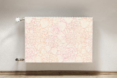 Decorative radiator mat Pink peonies