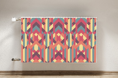 Decorative radiator cover Colorful lines