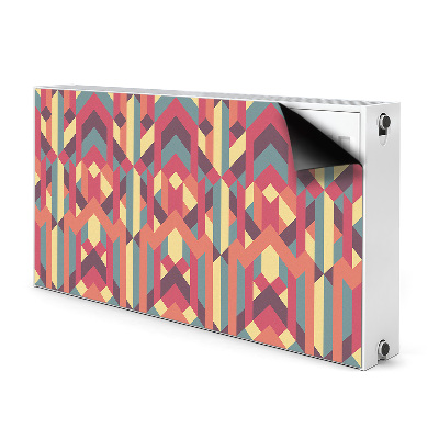 Decorative radiator cover Colorful lines