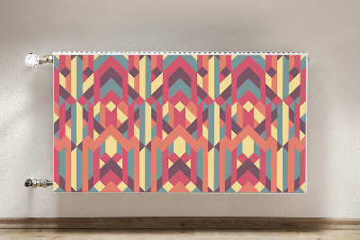 Decorative radiator cover Colorful lines