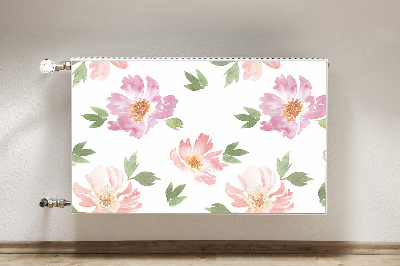 Radiator cover Watercolor flowers