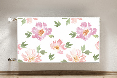 Radiator cover Watercolor flowers