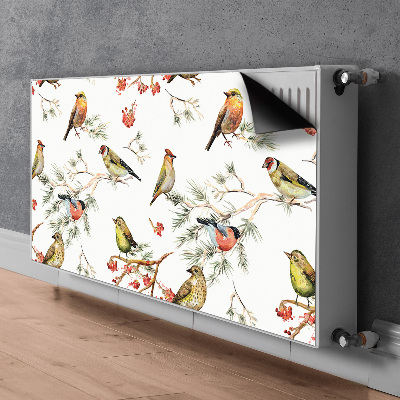 Magnetic radiator mat Birds on the branch