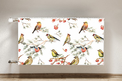 Magnetic radiator mat Birds on the branch