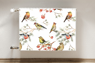 Magnetic radiator mat Birds on the branch