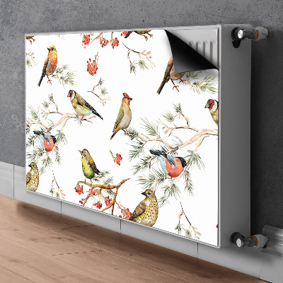 Magnetic radiator mat Birds on the branch