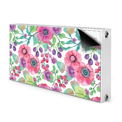 Printed radiator mat Flowers and berries