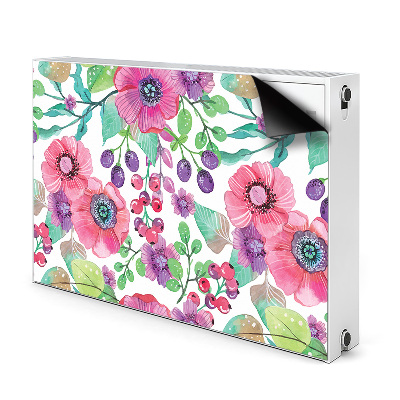 Printed radiator mat Flowers and berries