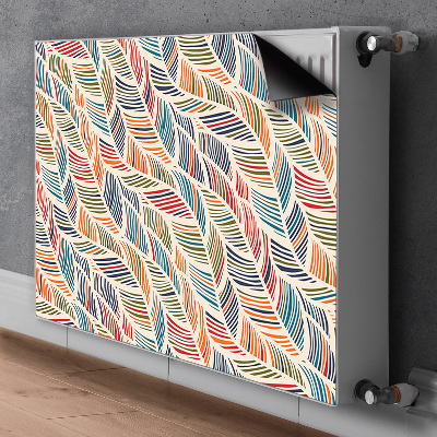 Decorative radiator cover Colorful waves