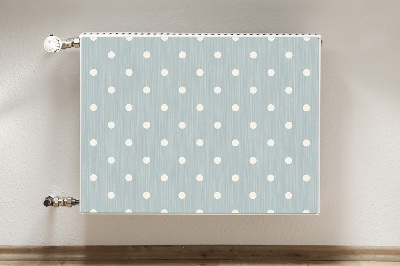 Radiator cover White polka dots