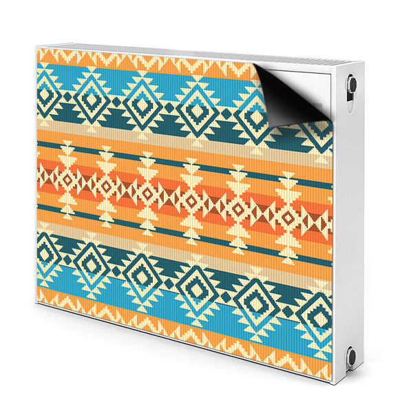 Magnetic radiator mat Navajo style pattern