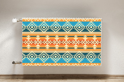 Magnetic radiator mat Navajo style pattern