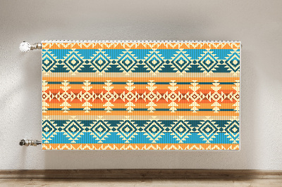 Magnetic radiator mat Navajo style pattern