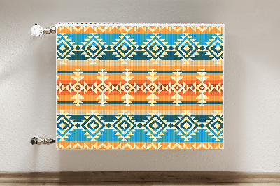 Magnetic radiator mat Navajo style pattern