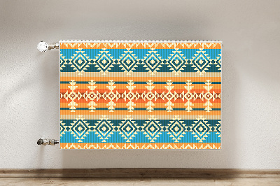 Magnetic radiator mat Navajo style pattern