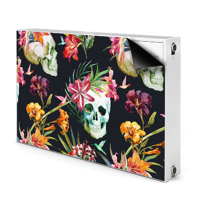 Radiator cover Skulls and flowers