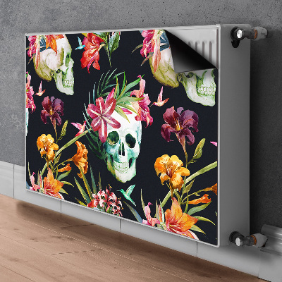 Radiator cover Skulls and flowers