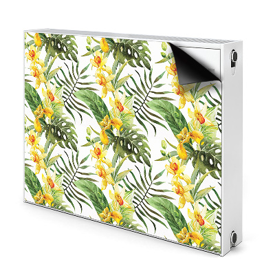 Magnetic radiator mat Exotic leaf