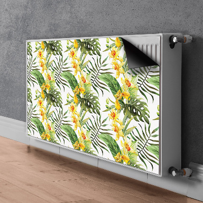 Magnetic radiator mat Exotic leaf