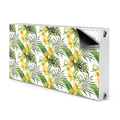 Magnetic radiator mat Exotic leaf