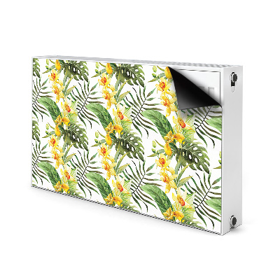 Magnetic radiator mat Exotic leaf