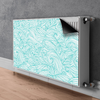 Magnetic radiator mat Vintage waves