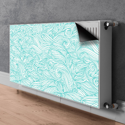 Magnetic radiator mat Vintage waves