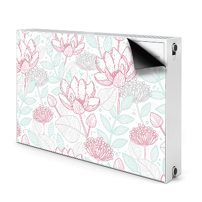 Decorative radiator cover Flower contours