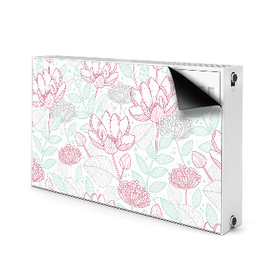 Decorative radiator cover Flower contours