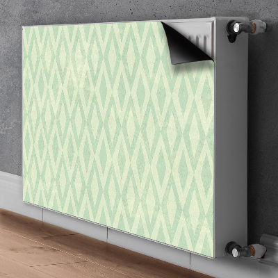 Magnetic radiator mat Green diamonds