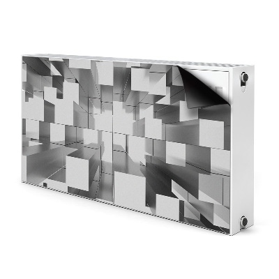 Decorative radiator cover Gray tiles