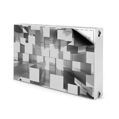 Decorative radiator cover Gray tiles