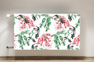 Magnetic radiator mat Herbs and birds