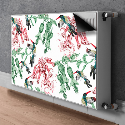Magnetic radiator mat Herbs and birds