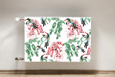 Magnetic radiator mat Herbs and birds