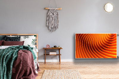 Decorative radiator mat Orange waves