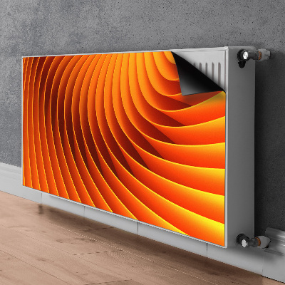 Decorative radiator mat Orange waves