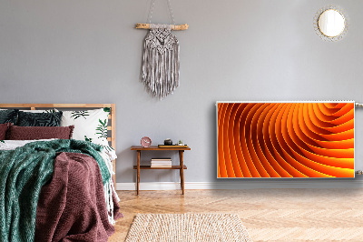 Decorative radiator mat Orange waves