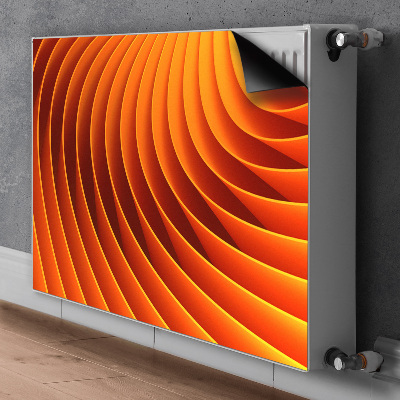 Decorative radiator mat Orange waves