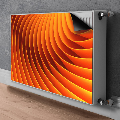 Decorative radiator mat Orange waves