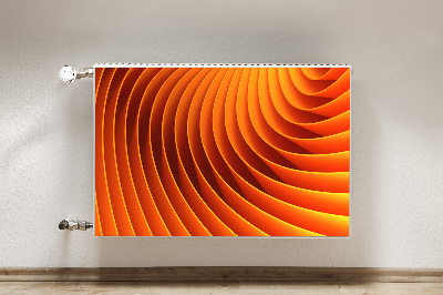 Decorative radiator mat Orange waves